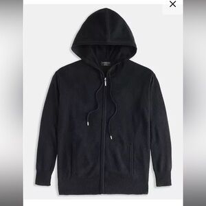 Cashmere zip up hoodie sweater